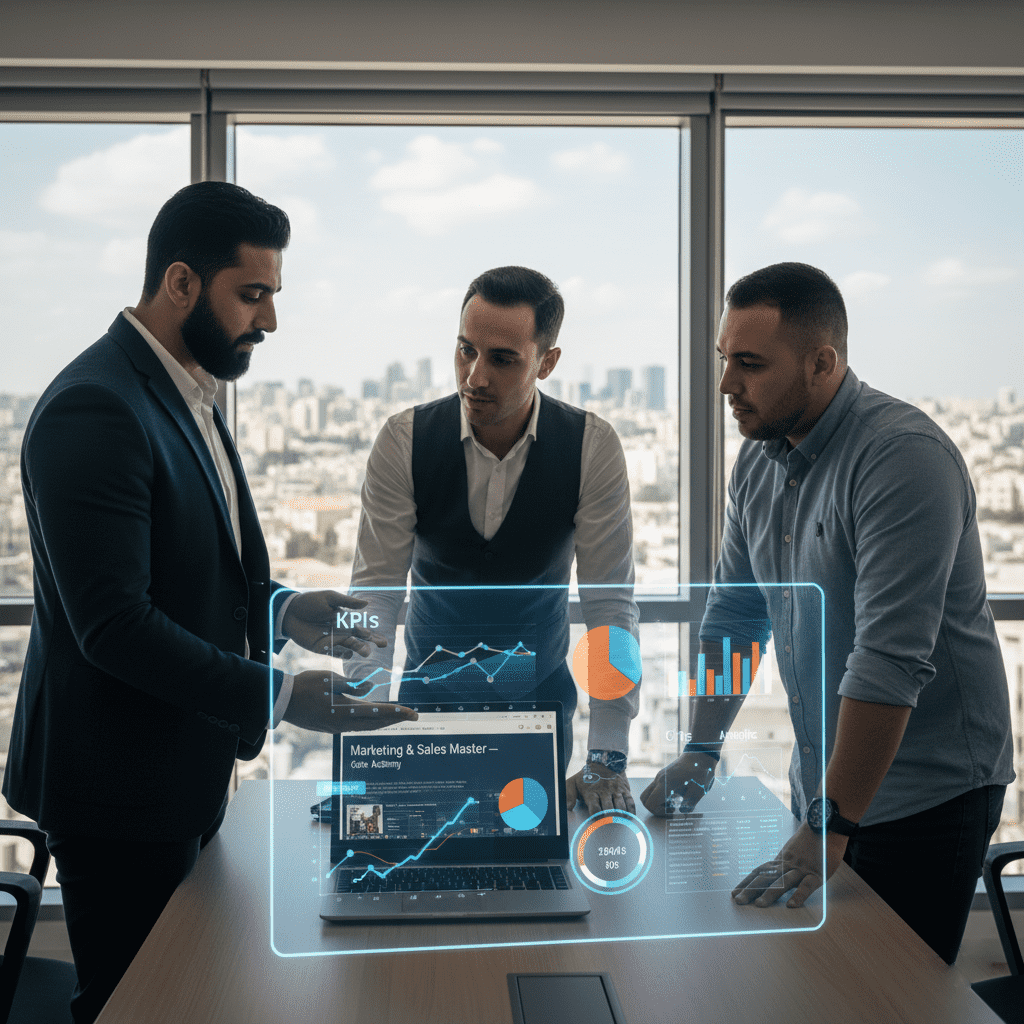  ثلاثة مهنيين أردنيين يدرسون ماجستير التسويق والمبيعات أونلاين 